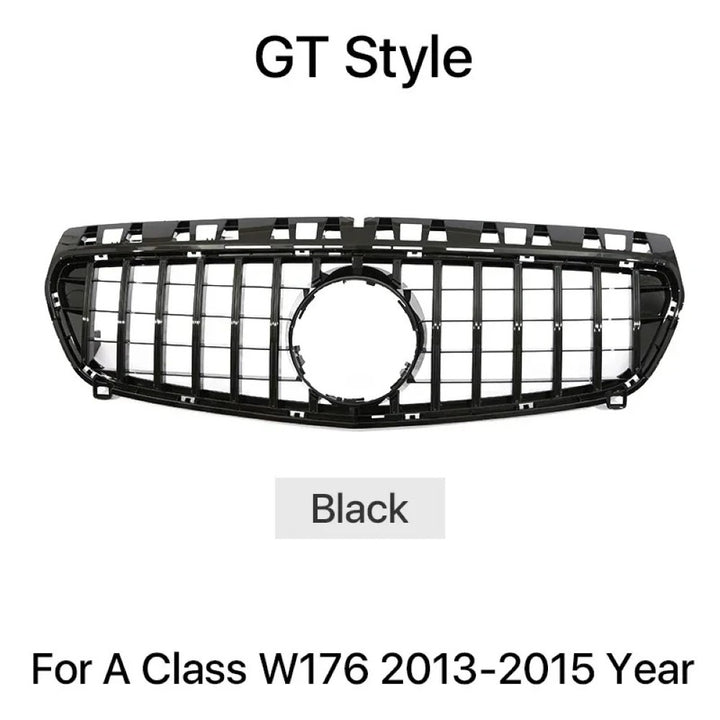 Car Craft Compatible With Mercedes Benz A Class W176 2012-2016 Front Bumper AMG Show Grill Gtr Black CC-1700
