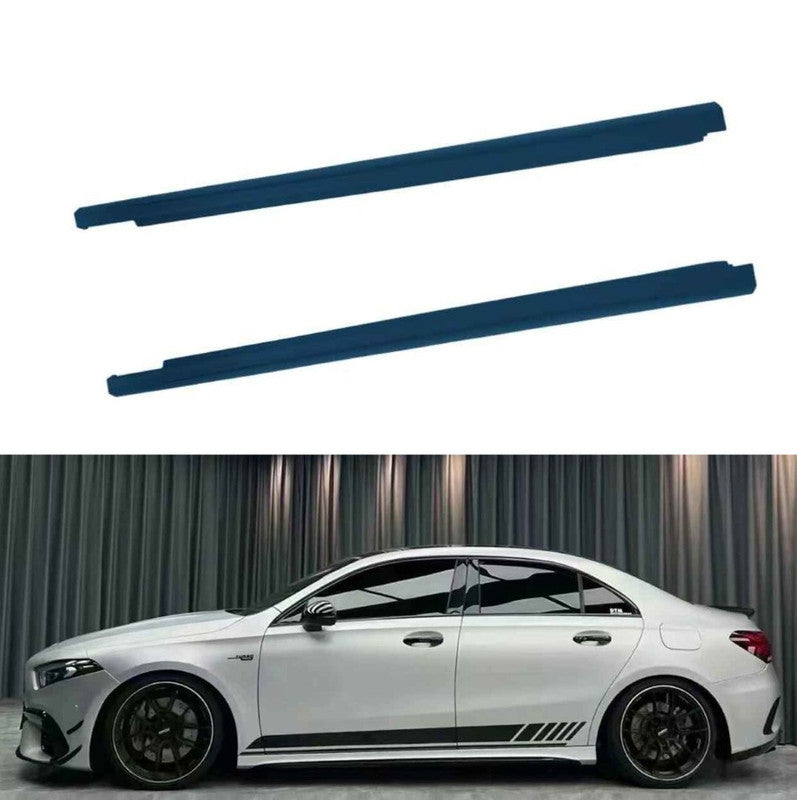 Car Craft Compatible With Mercedes Benz A Class W177 2018-2024 Side Skirt Splitter Running Board Upgrade Convert To Amg Amg45 Side Skirt For Sedan Long W177-005