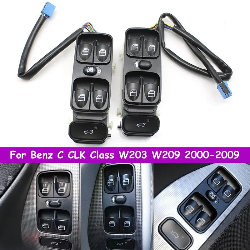 Car Craft Compatible With Mercedes Benz C Class W203 2000-2006 Clk Class W209 2002-2009 Car Interior Power Master Window Switch Regulator Main 2038210679 Model A