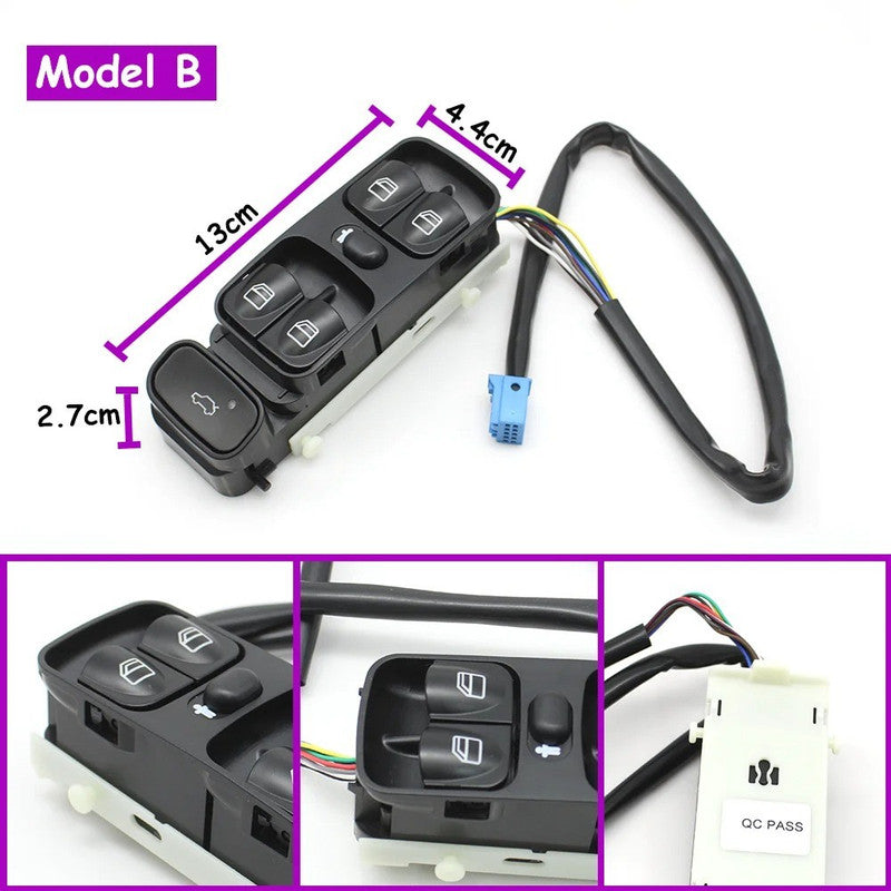 Car Craft Compatible With Mercedes Benz C Class W203 2000-2006 Clk Class W209 2002-2009 Car Interior Power Master Window Switch Regulator Main 2038200110 Model B