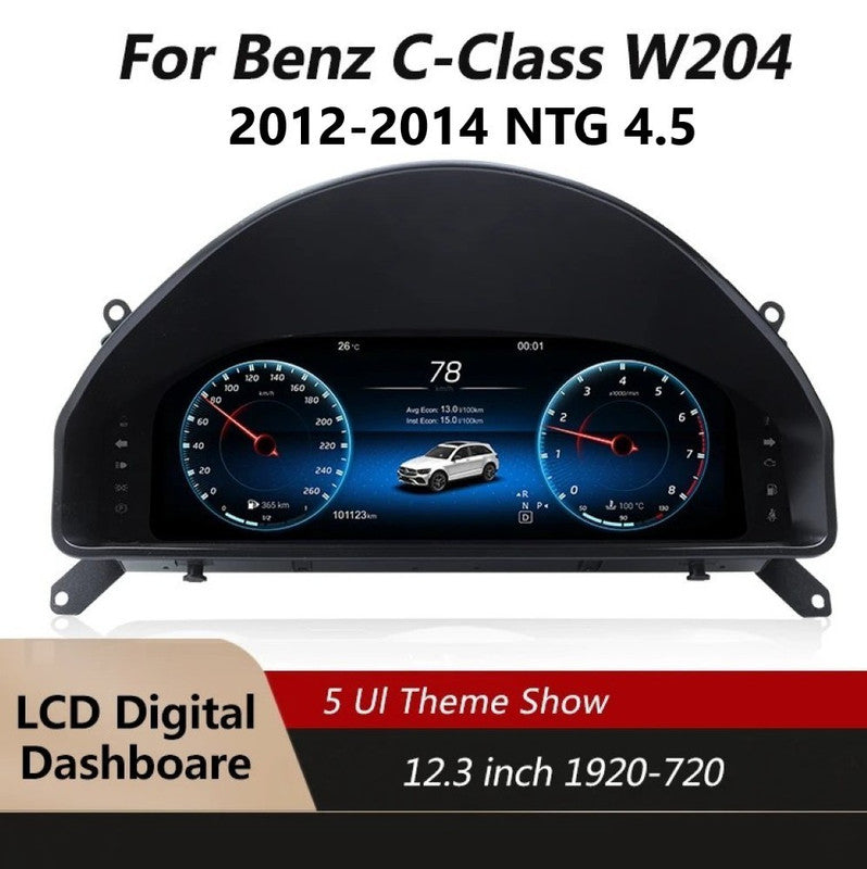 Car Craft Compatible With Mercedes Benz C Class W204 Lci 2012-2014 Ntg 4.5 Lcd Led Digital Speedometers Cluster Meeter Display Screen Instrument Panel Player