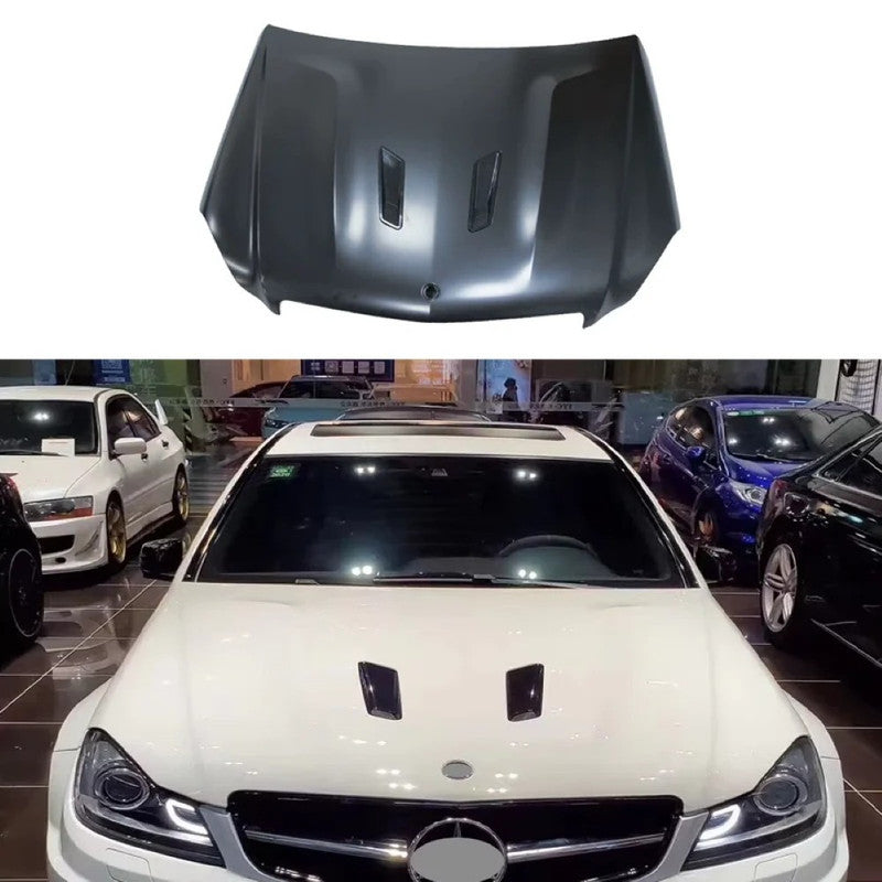 Car Craft Compatible With Mercedes Benz C Class W204 2011-2014 C63 Front Bonnet Engine Hood Amg C63 Aluminum Gc W204-009