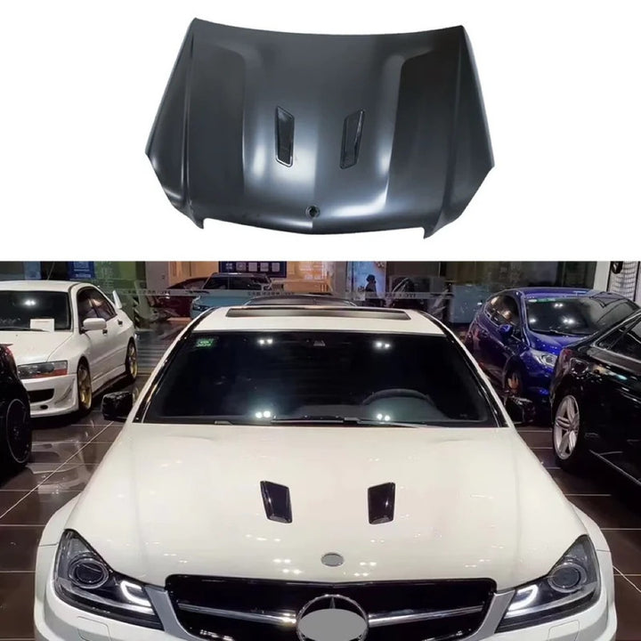 Car Craft Compatible With Mercedes Benz C Class W204 2011-2014 C63 Front Bonnet Engine Hood Amg C63 Aluminum Gc W204-009