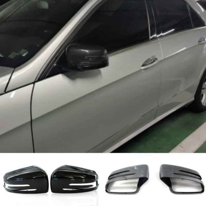 Car Craft Compatible With Mercedes A B C E S Cla Gla Class W176 W246 W204 W212 W221 W117 C117 W156 X156 2010-2018 Rear View Case Wing Cap Shell Housing Mirror Covers Replacement Style Glossy Black