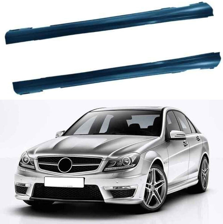 Car Craft Compatible With Mercedes Benz C Class W204 2011-2014 C63 Amg Side Skirt Splitter Running Board Gc W204-008
