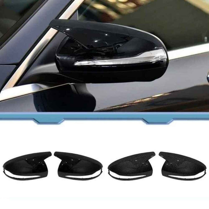 Car Craft Compatible With Mercedes C E S G Glc Class W205 14-21 W213 W238 16-21 W222 14-25 C253 W253 18-24 Rear View Case Wing Cap Shell Housing Mirror Covers 3m Tape Pasting Style Carbon Fiber Look