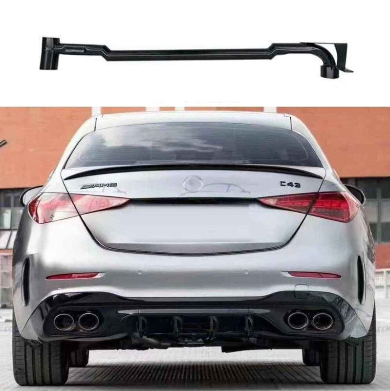 Car Craft Compatible With Mercedes Benz C Class W206 2022-2025 Rear Bumper Upgrade Convert To Amg Amg C63 Exhaust Tip Pipe Black Gc W206-007