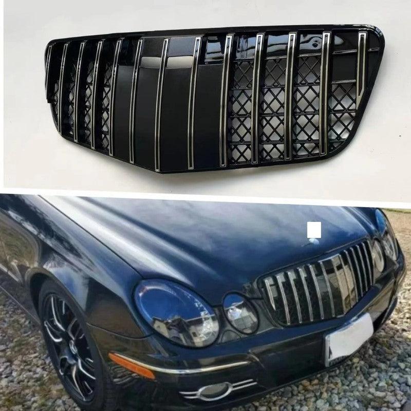 Car Craft Compatible With Mercedes Benz E Class W211 2007-2009 Front Bumper Upgrade Convert To Amg C63 Show Grill Gtr Black