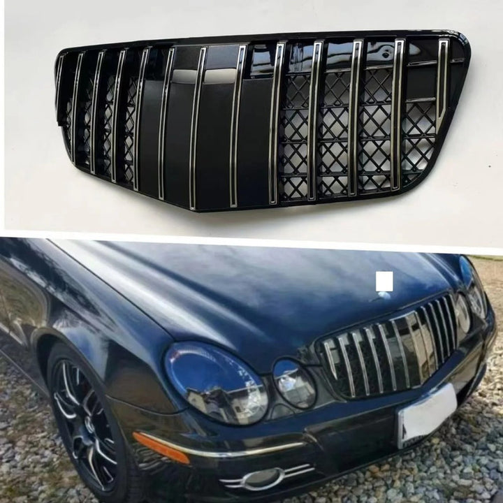 Car Craft Compatible With Mercedes Benz E Class W211 2007-2009 Front Bumper Upgrade Convert To Amg C63 Show Grill Gtr Black