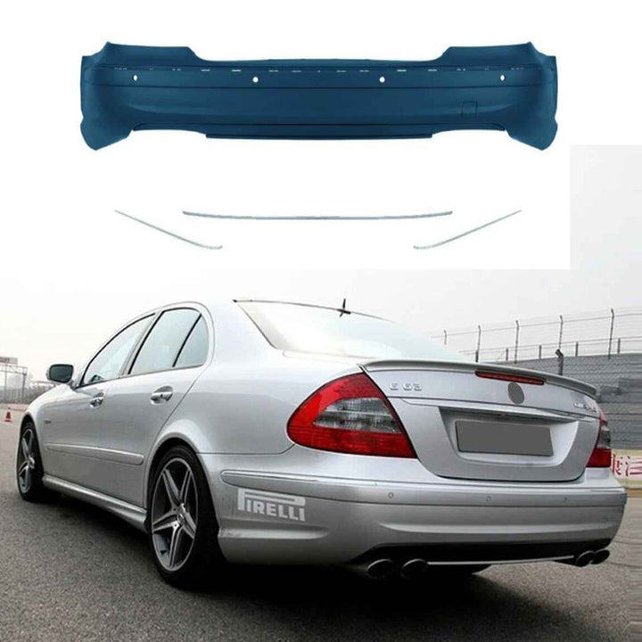 Car Craft Compatible With Mercedes Benz E Class W211 2007-2009 Rear Bumper Upgrade Convert To Amg C63 Bumper Bodykit W211-002 Gc