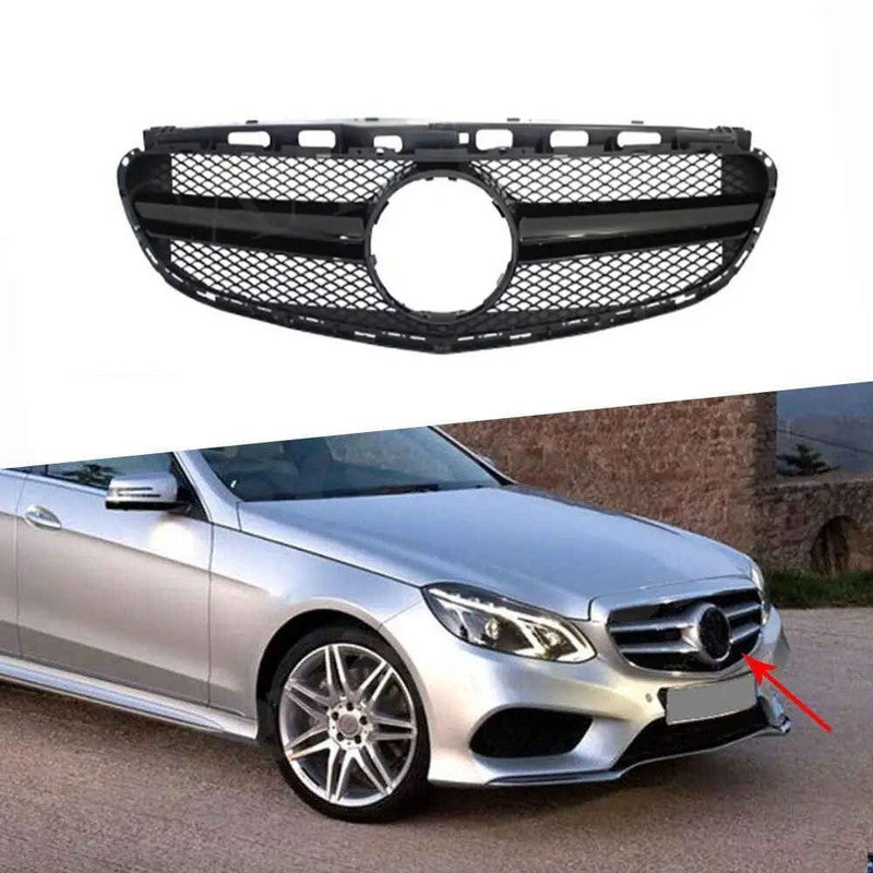 Car Craft Compatible With Mercedes Benz E Class W212 Lci 2014-2016 Upgrade Front Bumper Amg Show Grill Black Gc W212-004 CC-9705 - CAR CRAFT INDIA
