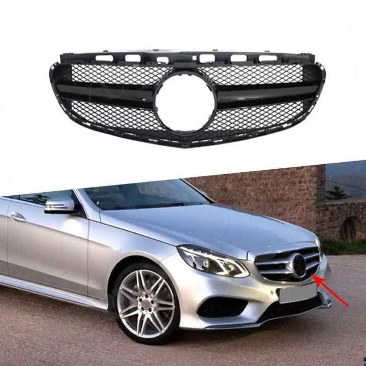 Car Craft Compatible With Mercedes Benz E Class W212 Lci 2014-2016 Upgrade Front Bumper Amg Show Grill Black Gc W212-004 CC-9705 - CAR CRAFT INDIA