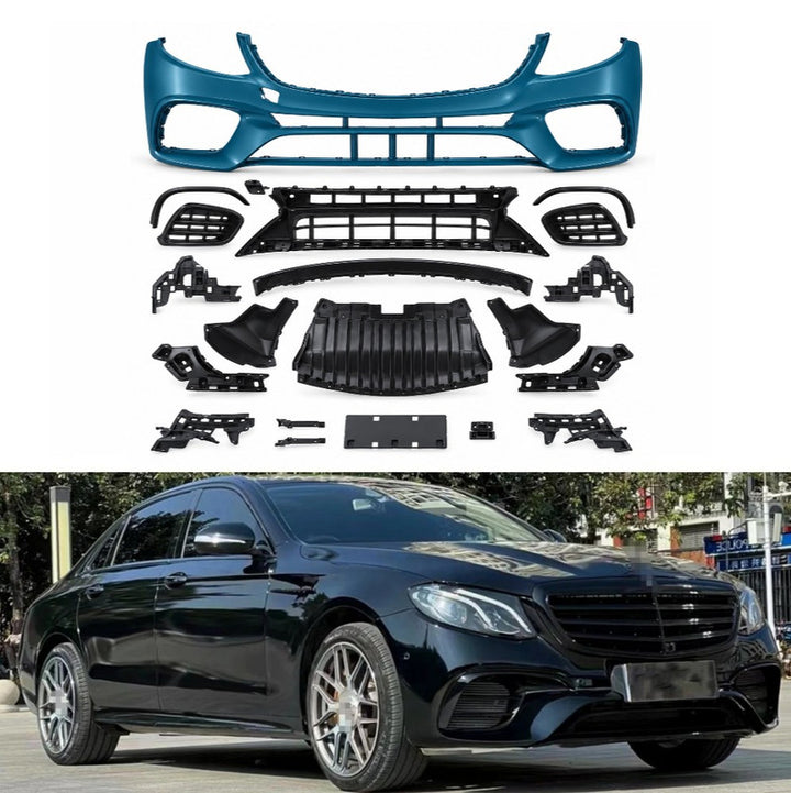 Car Craft Compatible With Mercedes Benz E Class W213 2016-2020 Upgrade Facelift Convert To Amg E63 Classic Amg63 Bodykit Front Bumper Skirt Trim Gc W213-013