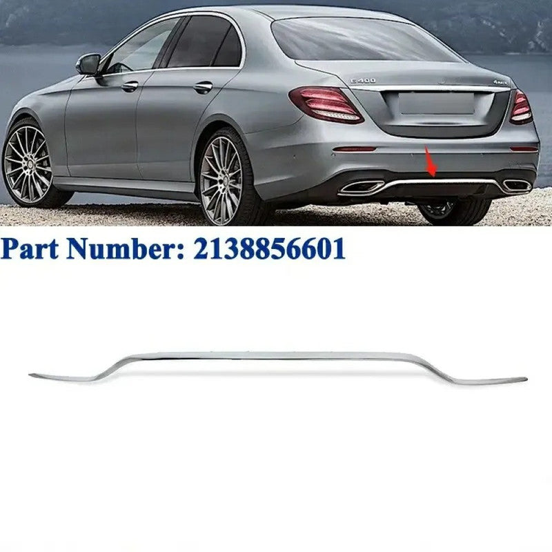 Car Craft Compatible With Mercedes Benz E Class W213 2017-2020 Rear Bumper Chrome Molding Trim 2138856601