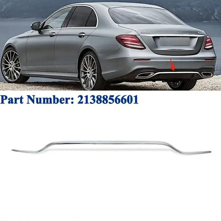 Car Craft Compatible With Mercedes Benz E Class W213 2017-2020 Rear Bumper Chrome Molding Trim 2138856601