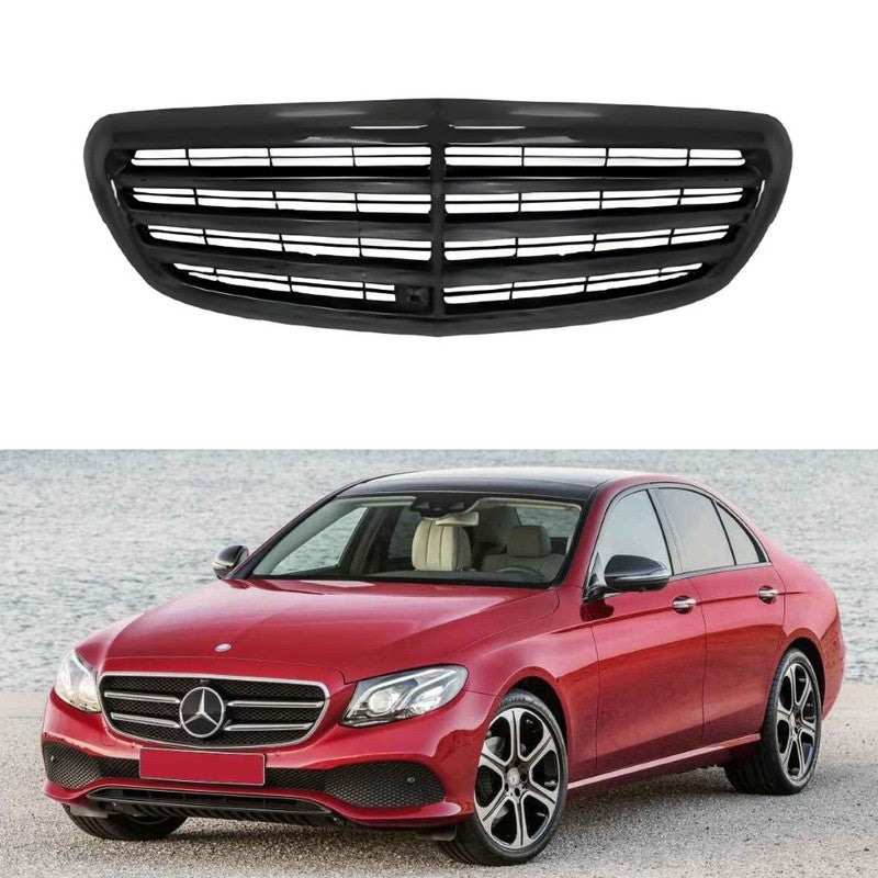 Car Craft Compatible With Mercedes Benz E Class W213 C238 2016-2020 Front Bumper Show Grill Classic Style Black Gc W213-012