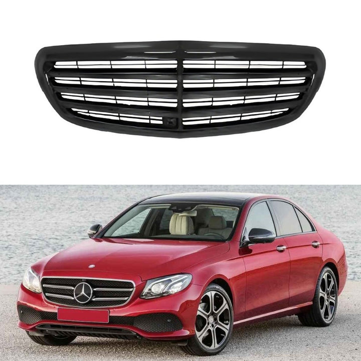 Car Craft Compatible With Mercedes Benz E Class W213 C238 2016-2020 Front Bumper Show Grill Classic Style Black Gc W213-012