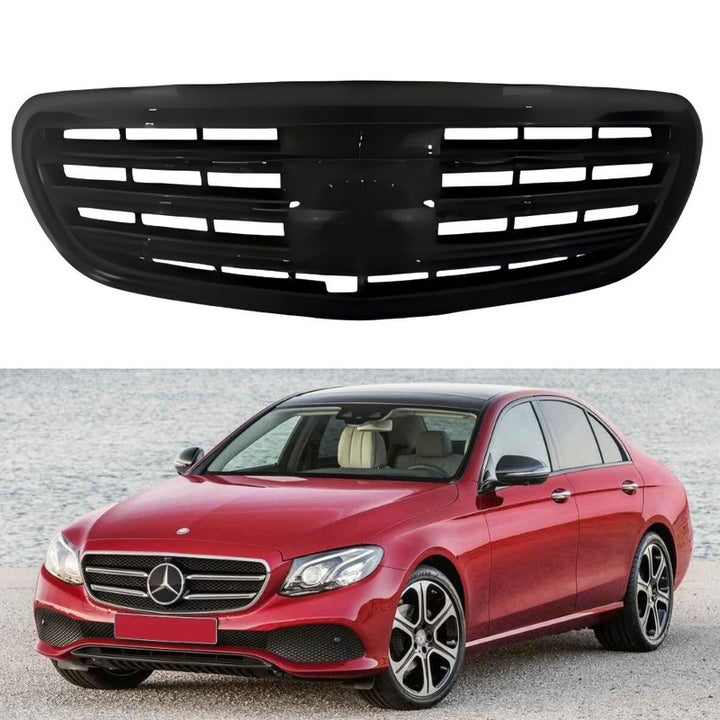 Car Craft Compatible With Mercedes Benz E Class W213 C238 2016-2020 Front Bumper Show Grill Classic Style Black Gc W213-010