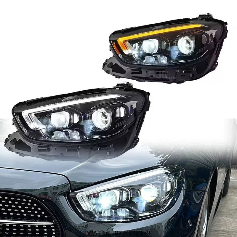 Car Craft Compatible With Mercedes Benz E Class W213 2021-2024 Car Front Upgraded Head Light Lamp Xenon Headlight Retrofit Upgrade Modified Led Drl Hid Light Shy - CAR CRAFT INDIA