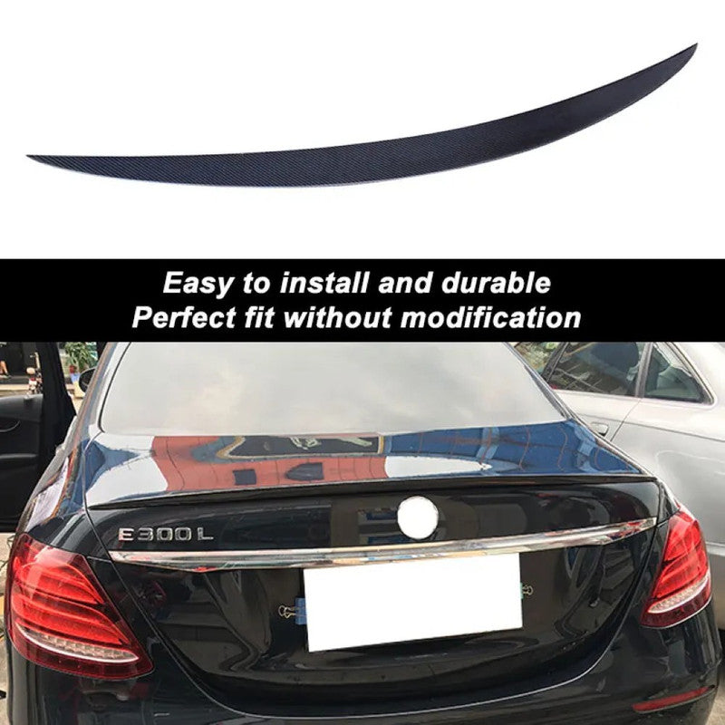 Car Craft Compatible With Mercedes Benz E Class W213 2016-2021 Rear Trunk Wing Boot Lip Wing Spoiler Amg Carbon Fiber Look