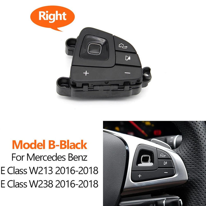 Car Craft Compatible With Mercedes Benz E Class W213 Sedan 2016-2018 E Class W238 Coupe Cabriolet 2016-2018 Car Steering Wheel Switch Control Button Cover 0999056500-a Right Black Assembly B CC-10648