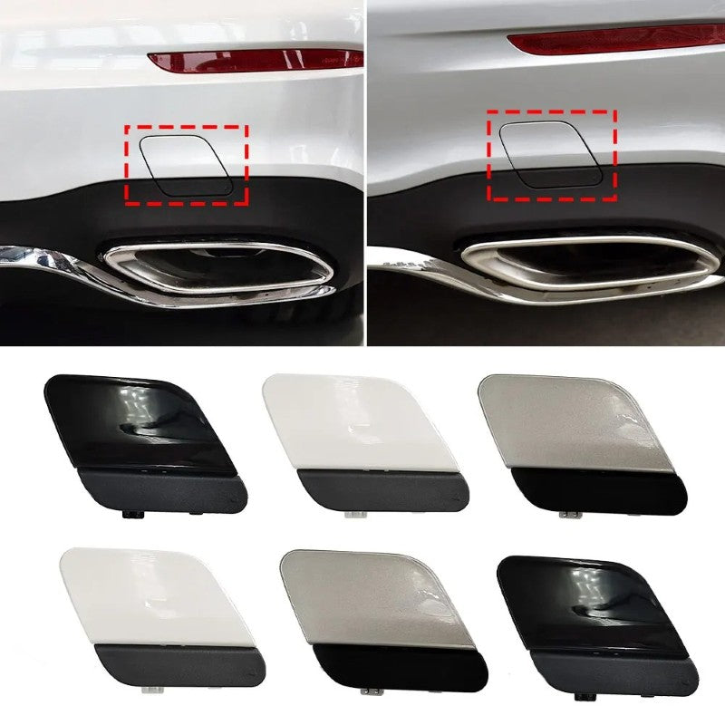 Car Craft Compatible With Mercedes E Class W213 Lci 2021-2024 Rear Bumper Trailer Tow Towing Hook Hole Cover 2138855705 Unpainted Model B - CAR CRAFT INDIA