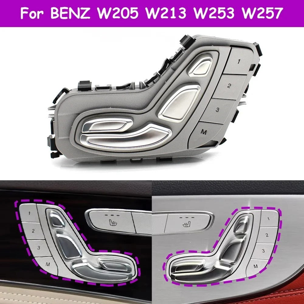 Car Craft Compatible With Mercedes Benz C Class W205 2014-2023 E Class W213 2016-2023 Glc W253 2016-2022 Eqc W293 2018-2019 Cls Class W257 2018-2022 Car Electronic Front Seat Adjustment Button Switch Button Assembly 2059057851 Right CC-438