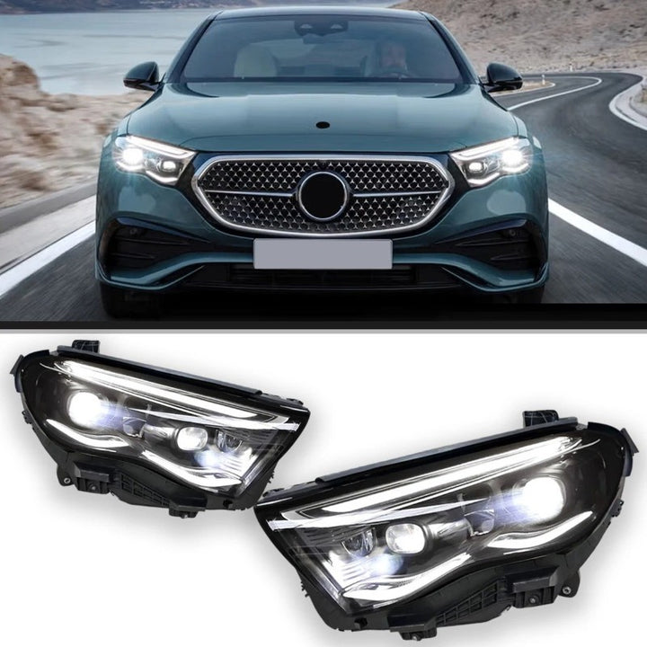 Car Craft Compatible With Mercedes Benz E Class W214 2025 Car Front Upgraded Head Light Lamp Xenon Headlight Retrofit Upgrade Modified Led Drl Hid Light Usa Shy - CAR CRAFT INDIA