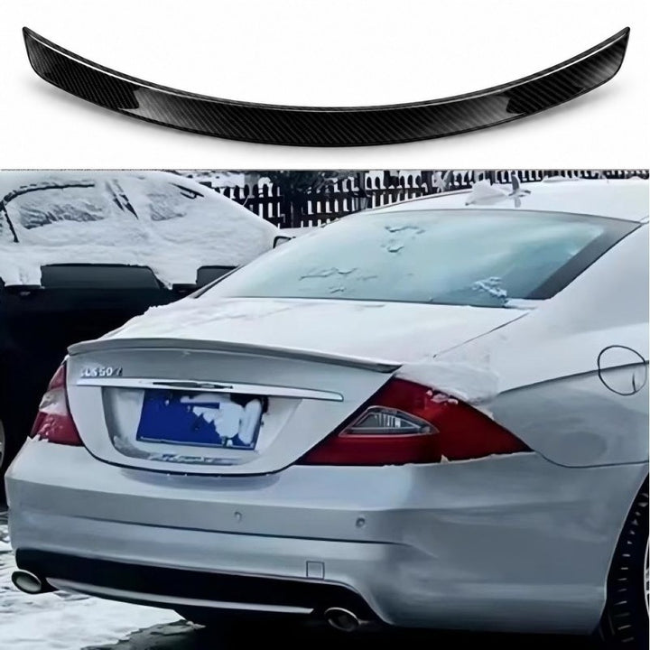 Car Craft Compatible With Mercedes Benz Cls W219 2005-2010 Rear Trunk Wing Boot Lip Spoiler Amg Style Ar-benz-0118 Cf Carbon Fiber Look CC-8571