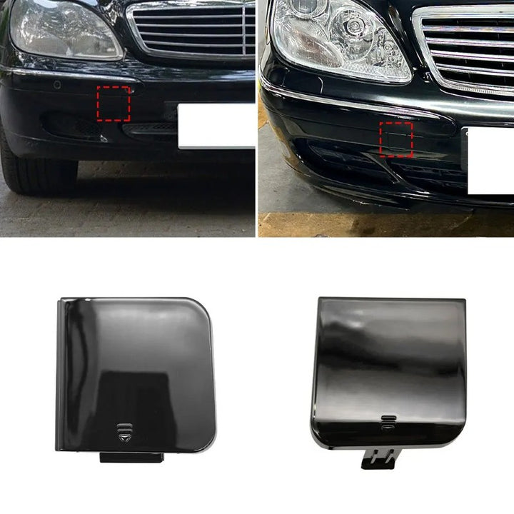 Car Craft Compatible With Mercedes S Class W220 1995-2005 Rear Bumper Trailer Tow Towing Hook Hole Cover 2208851223 Unpainted Model B - CAR CRAFT INDIA
