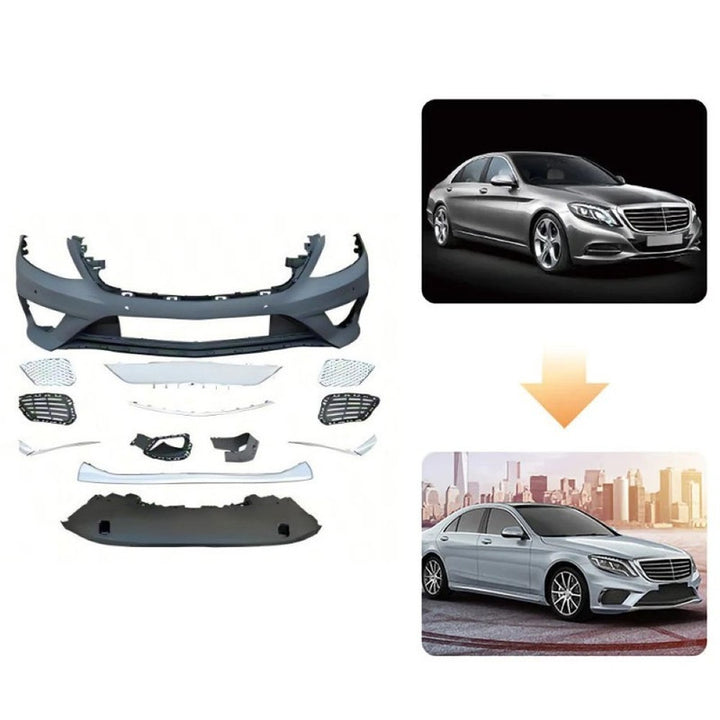 Car Craft Compatible With Mercedes Benz S Class W222 2014-2017 Upgrade Facelift Convert To Amgs63 S63 Bodykit Front Bumper Side Trim
