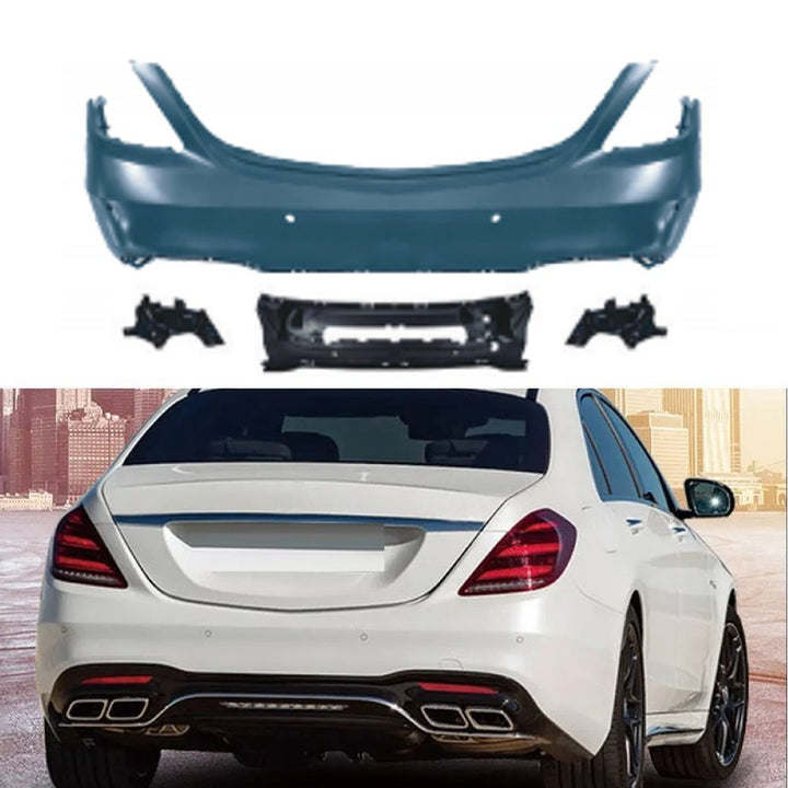Car Craft Compatible With Mercedes Benz S Class W222 Lci 2018-2020 Upgrade Convert To S Class S63amg Amg63 S63 S65 Amg Rear Bumper Bodykit Skirt Splitter Trim Gc W222-009