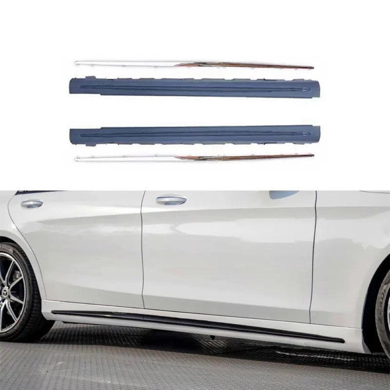 Car Craft Compatible With Mercedes Benz S Class W222 Lci 2018-2020 Upgrade Convert To S Class S63amg Amg63 S63 S65 S450 Amg Maybach Side Skirt Splitter Running Board Gc W222-012 Short