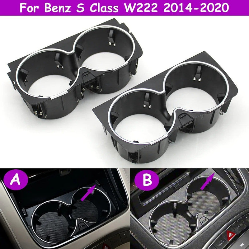 Car Craft Compatible With Mercedes Benz S Class W222 2018-2020 Car Front Center Console Water Drink Cup Holder Car Interior 2228102800 Model B - CAR CRAFT INDIA