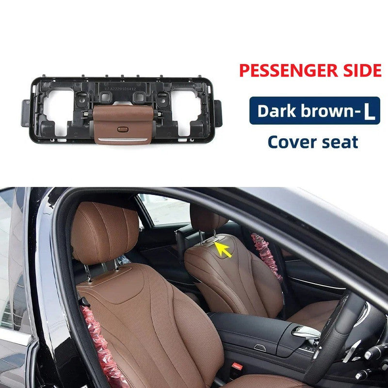 Car Craft Compatible With Mercedes Benz S Class W222 2014-2020 Seat Headrest Backrest Adjustment Clamp Cover 22291014128q54 Dark Brown Pessenger Side CC-9066