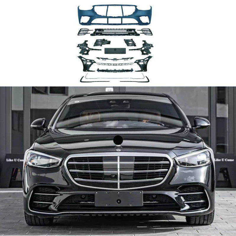Car Craft Compatible With Mercedes Benz S Class W223 2021-2025 Front Bumper Upgrade Convert To S450 Amg Bumper Bodykit Gc W223-007 CC-9717 - CAR CRAFT INDIA