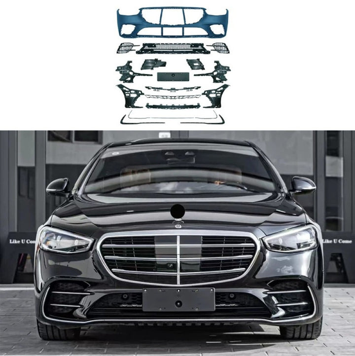 Car Craft Compatible With Mercedes Benz S Class W223 2021-2025 Front Bumper Upgrade Convert To S450 Amg Bumper Bodykit Gc W223-007 CC-9717 - CAR CRAFT INDIA
