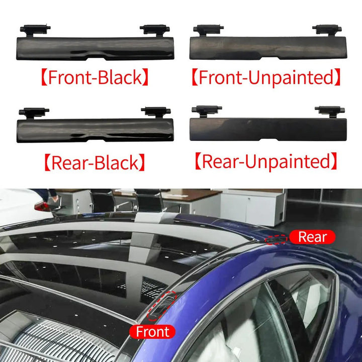 Car Craft Compatible With Mercedes Benz Cle Class Coupe W236 2024-2026 Car Roof Rail Molding Trim Roof Luggage Rack Cover Plate 2366905902-fl Front Unpainted CC-9567