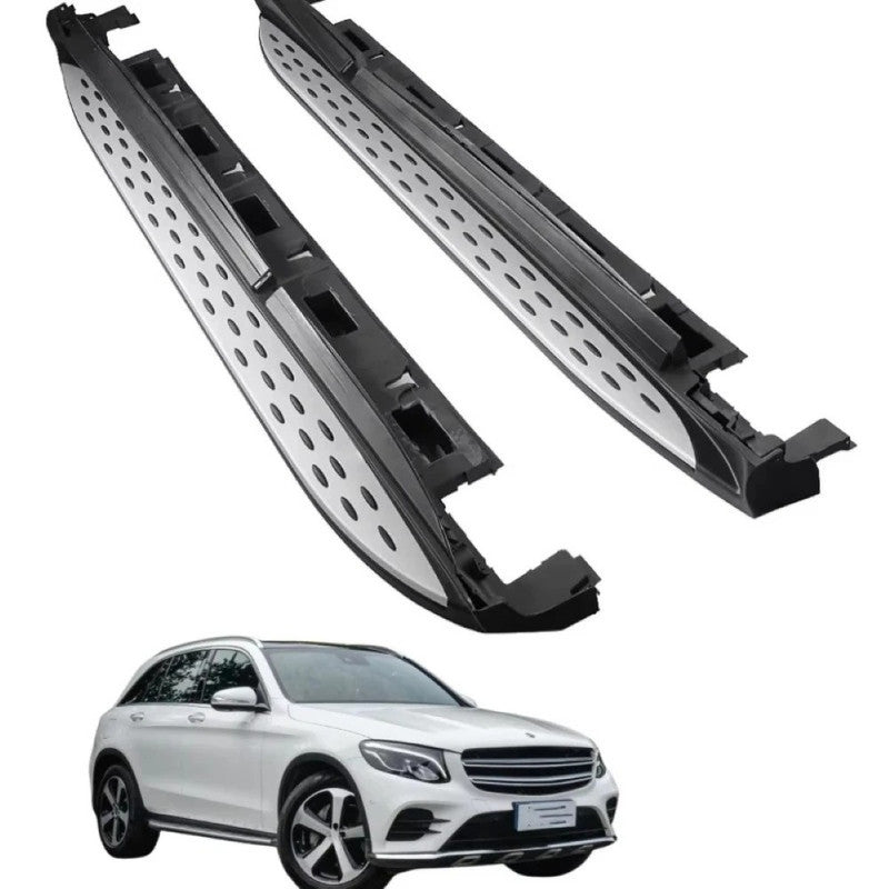 Car Craft Compatible With Mercedes Benz Glc W253 X253 2016-2019 Fixed Foot Side Step Retractable Ladder Pedal Running Boards Side Step