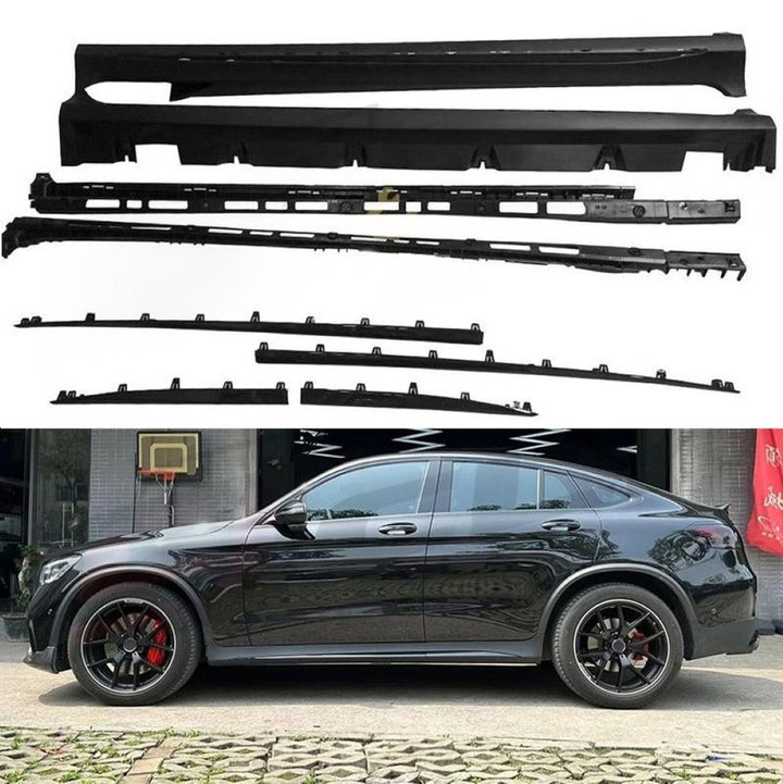 Car Craft Compatible With Mercedes Glc X253 Glc Coupe W253 C253 2019-2022 Side Skirts Skirt Running Board Glc63s Amg Style