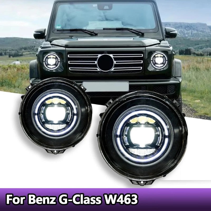 Car Craft Compatible With Mercedes Benz G Class G Wagon G63 G55 W463 2007-2018 Car Front Upgraded Head Light Lamp Xenon Headlight Retrofit Upgrade Modified Led Drl Hid Light Shy - CAR CRAFT INDIA
