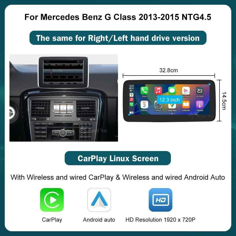 Car Craft Compatible With Mercedes G Wagon W436 W464 2013-2018 G55 G63 G60 G63 Android Multimedia Infotainment Touchscreen Dvd Player Wireless Carplay Android Auto 4gb+64gb Nbt 4.5 12.8 Inch - CAR CRAFT INDIA