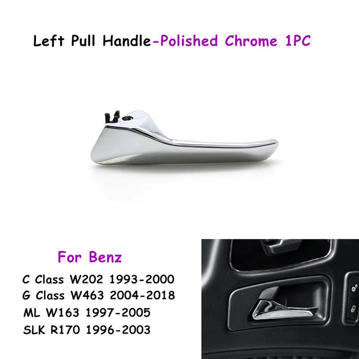 Car Craft Compatible With Mercedes Benz C Class W202 1993-2000 G Class W463 2004-2018 Ml W163 1997-2005 Slk R170 1996-2003 Car Front Rear Left Right Chrome Door Pull Handle Left 2027660124 CC-9687