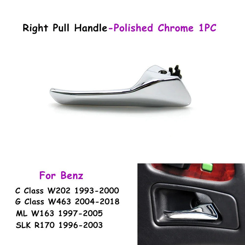 Car Craft Compatible With Mercedes Benz C Class W202 1993-2000 G Class W463 2004-2018 Ml W163 1997-2005 Slk R170 1996-2003 Car Front Rear Left Right Chrome Door Pull Handle Right 2027660224 CC-9688