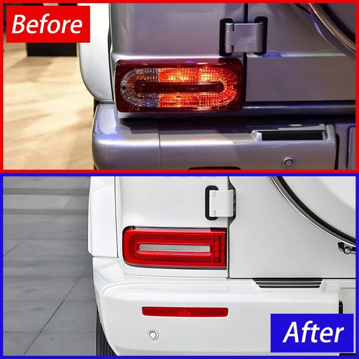 Car Craft Compatible With Mercedes Benz G Class G Wagon G63 G55 W464 2019-2024 Car Rear Upgraded Tail Light Lamp Xenon Taillight Retrofit Upgrade Modified Led Drl Hid Light Shy - CAR CRAFT INDIA