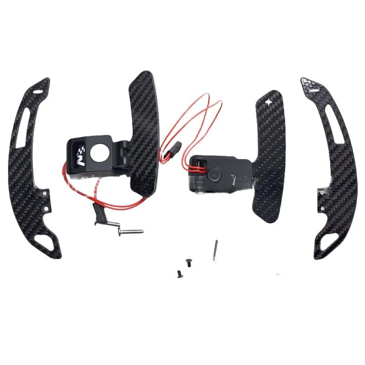 Car Craft Compatible With Mercedes Benz C E S Class GLE GLS W206 W213 W223 W465 W167 E63s 2022-2023 Dragonfly Style Dry Carbon Fiber Steering Wheel Magnetic Shift Paddles Replacement Extended Shift Paddles CC-7934 - CAR CRAFT INDIA