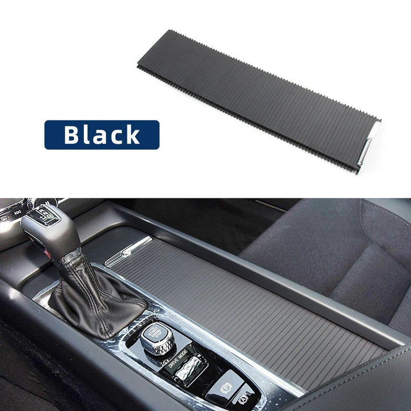 Car Craft Compatible With Volvo Xc60 Mk2 2018-2025 V60 S60 2019-2025 Car Center Console Drink Cup Trim Blind Holder Curtain Zipper Cover 31469624 Black CC-9068