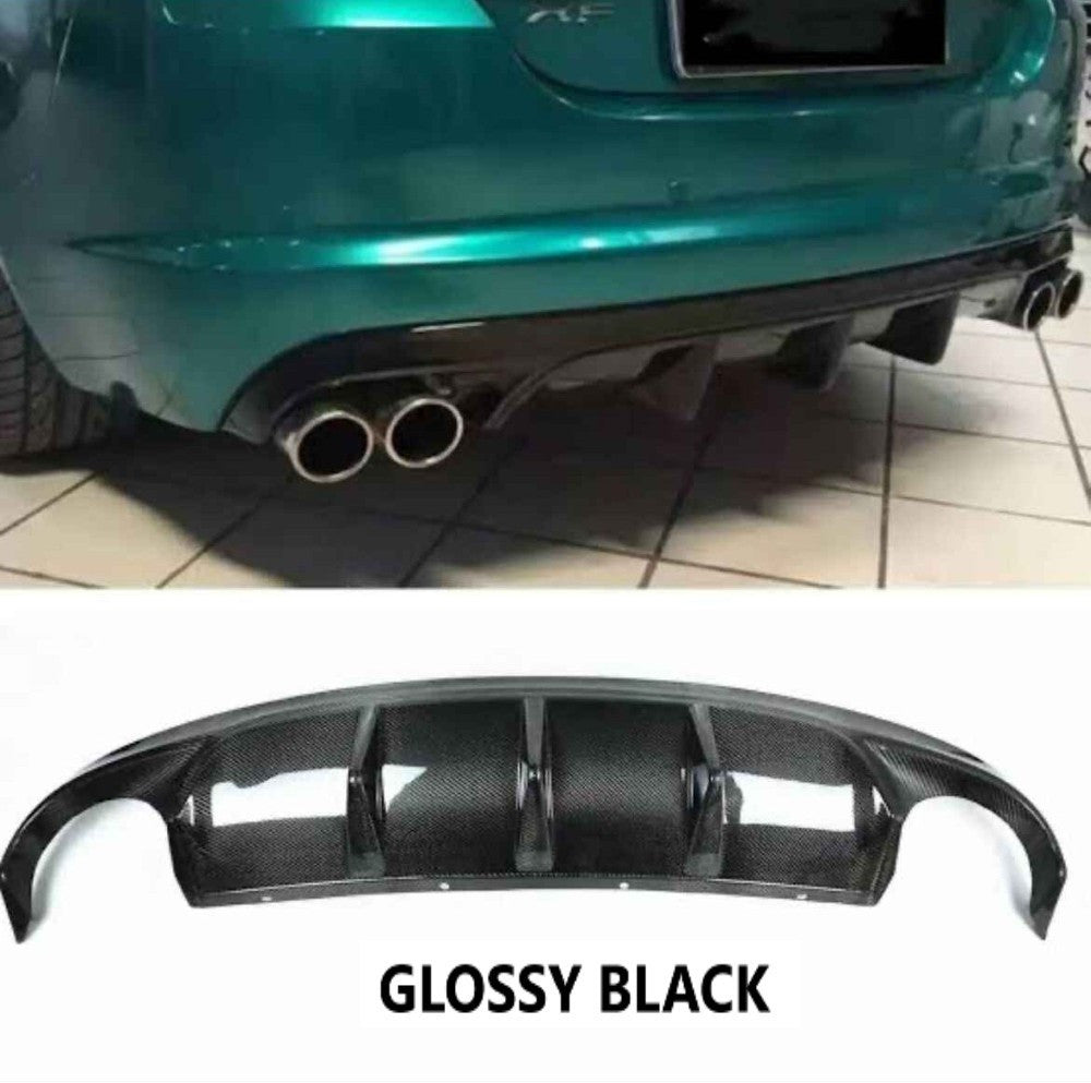 Car Craft Compatible With Jaguar Xf Xfr 2011-2016 Rear Bumper Lip Diffuser Glossy Black