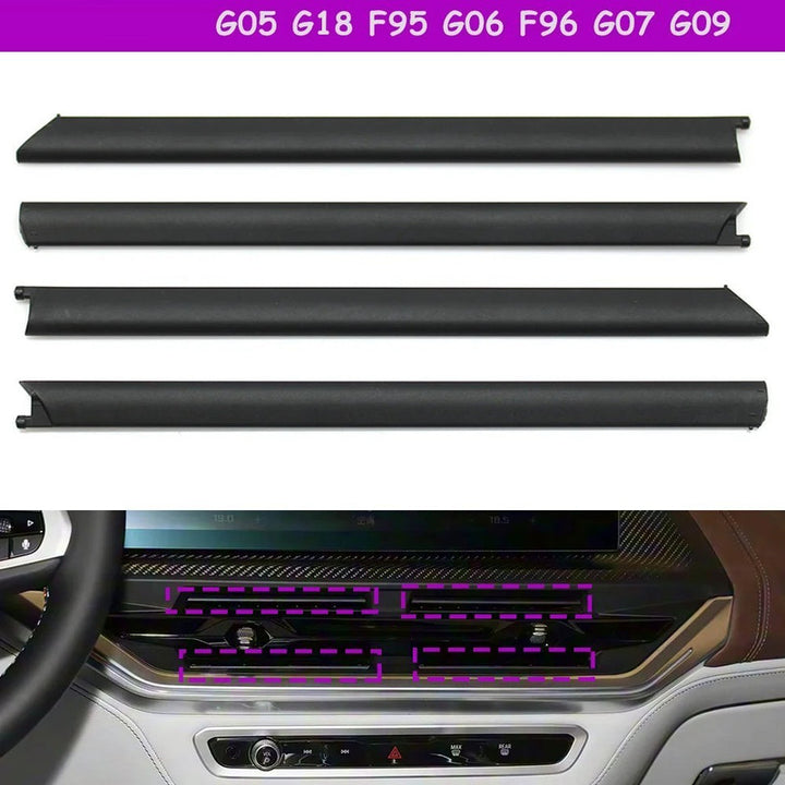 Car Craft Compatible With Bmw X5 G05 G18 F95 Ms 2023-2025 X6 G06 F96 Ms 2023-2025 X7 G07 2023-2025 Xm G09 2023-2025 Car Ac Air Vent Grille Slider Trim 64225a23596-ml2 Middle Centre Left 2