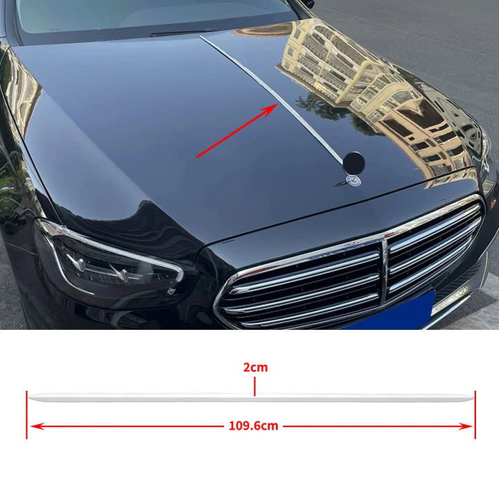 Car Craft Compatible With Mercedes Benz A C E S Cla Class Glc Gle Gls W177 W204 W205 W206 W212 W213 W2014 W221 W222 W223 W117 H247 W253 W254 W166 X166 W167 X167 Engine Hood Bonnet Chrome Trim Molding Maybach Style